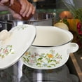 thumbnail image 4 of FUTUREORYY 3pcs Multi Color Enamelware Pot Cooking Set Flat Bottom Cooking Baby Food, 4 of 6