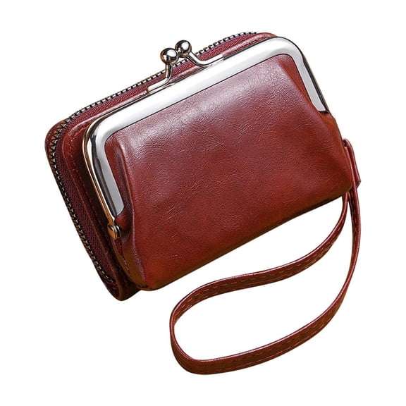 Vintage-Style Women's Wallet, Multi-Card Slot Organizer, Zip Coin Pouch, Compact and Portable Clip Design, Perfect for Daily Use, Ideal for Fashionable Women