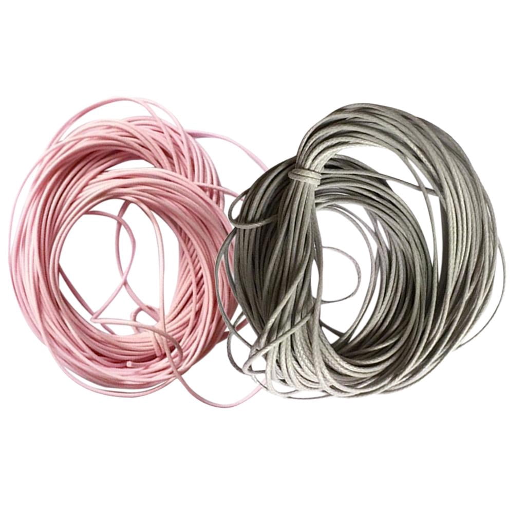 10M Nylon St Rope For DIYJewelry Making 1mm Light Grey And Pink ...