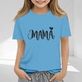 thumbnail image 1 of Chemise Décontractée à Manches Courtes et Col Rond Imprimée pour la Fête des Mères des Enfants, 1 of 7