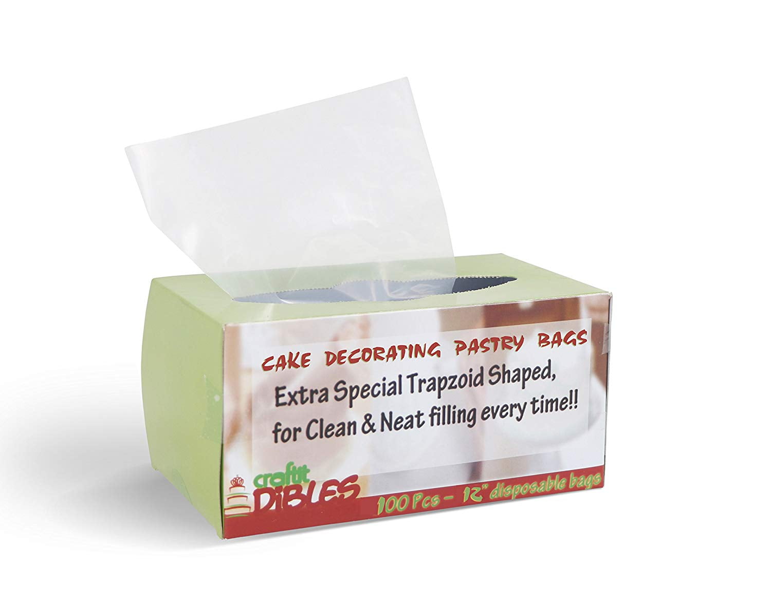 Disposable Pastry Bags, 100 Pack 12 Inch Extra Thick Cake Decorating