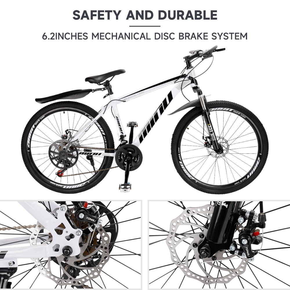 ARTUDATECH Full Suspension Mens Mountain Bike, Shimano 21 Speed, 26 inch Wheel, Dual Disc Brake Bike for Men Womens Adult Bicycle