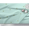 thumbnail image 2 of Soimoi Green Poly Georgette Fabric Lady Finger & Dots Decor Fabric Printed Yard 42 Inch Wide, 2 of 3