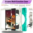 thumbnail image 4 of Dteck Case for iPad 9th/ 8th/ 7th Generation 10.2", Heavy Duty Shell with Rotating Stand/Hand/Crossbody Strap,Sturdy Shockproof iPad 10.2" Case (2021/2020/2019),Mint, 4 of 8