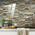 thumbnail image 3 of Self-adhesive Peel And Stick Wallpaper 3D Stone Design Brick Wall Tile For Home Bathroom Kitchen Backsplash, 36 Packs, 3 of 6