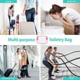 thumbnail image 4 of TSA Approved Toiletry Bag 2 Pack Clear Travel Bags for Toiletries 2 Size Clear Makeup Bags Clear Toiletry bags Quart Size Travel Bag, 1 Large 1 Medium, Rose Red, 4 of 15