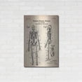 thumbnail image 3 of Luxe Metal Art 'Anatomical Skeleton Blueprint Patent Parchment' Metal Wall Art, 24"x36", 3 of 9
