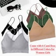 thumbnail image 2 of Set de sujetadores deportivos PAXCOO Acolchados Bralettes para mujer, 6 unidades, 2 of 6