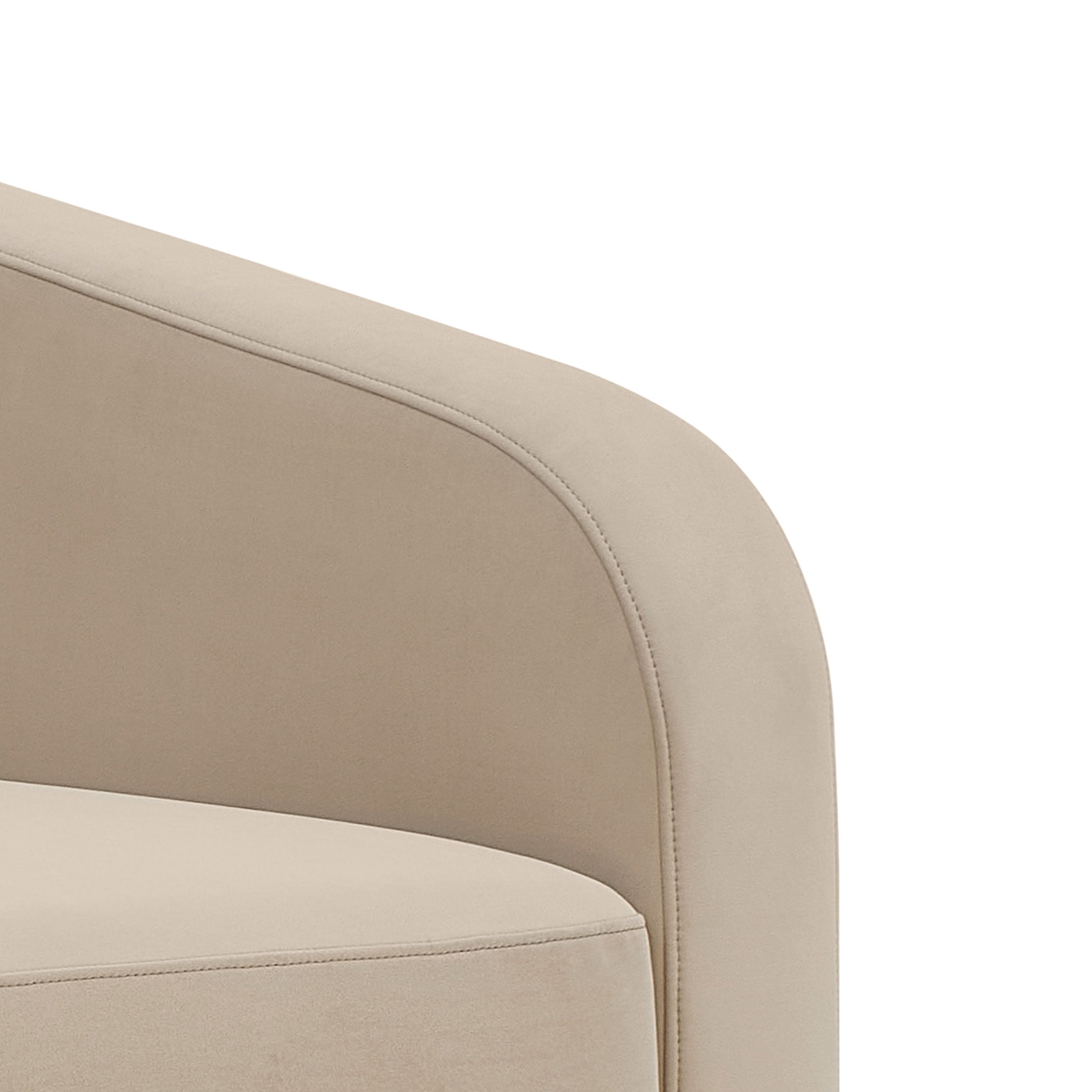 Better Homes & Gardens Lillian Channel Tufted Sofa 83.5" Beige Velvet