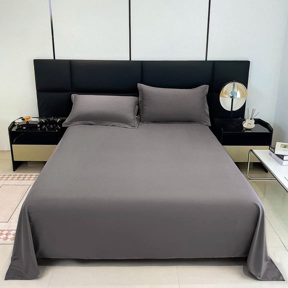 PATLOLLAV 1Pc Solid Color Flat Sheet, Twin Size, Soft Breathable Microfiber Top Sheet for Home, Hotel
