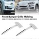 thumbnail image 2 of 1 Pair Chrome Front Bumper Lower Grille Molding Trim 51117325395 For X5 F15 2014-2018 Fog Lights, 2 of 4