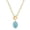 Natural Aquamarine (Mar.), variant on Pearl Gemstone Pendant Paperclip Toggle Necklace 18k Gold Plated Natural Pearl Stone Birthstone Chain Necklace Paperclip Jewelry Gift for Women