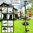 thumbnail image 3 of Teblint 92" Bird Feeding Station, Heavy Duty Bird Feeder Pole Bird House Stand Mount Kit w/ Squirrel Proof Baffle 2 Shepherds Hooks, Adjustable Feeder Stand for Outdoor Wild Birds Watching, 3 of 9