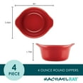 thumbnail image 5 of Rachael Ray Ceramics Round Ramekin Dipper Cup Set, 4-Piece, Red, 5 of 9