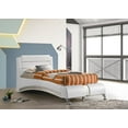 thumbnail image 2 of Jeremaine Twin Upholstered Platform Bed Glossy White, 2 of 10