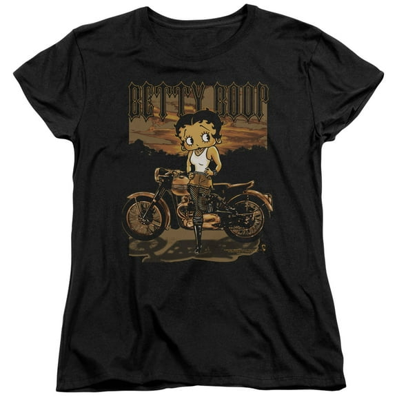 Betty Boop Rebel Rider S/S Women's T-Shirt Black