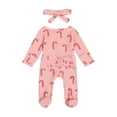 thumbnail image 3 of Infant Baby Girls Christmas  Clothing New Born Baby Footies Romper, 3 of 14