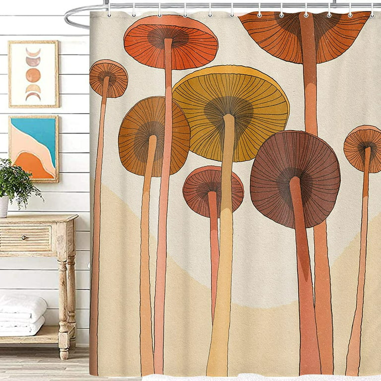 SVBright Vintage Mushroom Shower Curtain for Bathroom, Cute Morden Abstract  Boho Shower Curtains,60S…See more SVBright Vintage Mushroom Shower Curtain