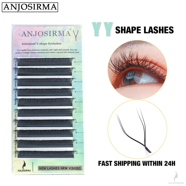ANJOSIRMA YY Puntas De Forma Triple Tela De Mano Premium Suave Luz Natural Extensión De Pestañas Suministros De Malla De Maquillaje Red Cruzadas