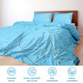 thumbnail image 2 of Amorosa Edredón Reversible de 3 Piezas (1 Colcha + 2 fundas de almohada)Suave Acolchado y Máquina para Hogar Azul-240*260cm, 2 of 6