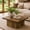 Rustic Brown, variant on Gasee 35.43" Low Square Coffee Table, Farmhouse Large Tea Accent Table Center Table for Living Room(Natural)