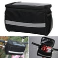 thumbnail image 1 of Bag Bike Handlebar Bag with Side Mesh Pocket Transparent Phone Pouch  Front Bag, 1 of 8
