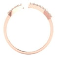 thumbnail image 4 of 0.2475 ctw Statement Anniversary Ring for Women | Round Cut White Sapphire | Hyperallergenic Solid 18K Rose Gold, 4 of 5