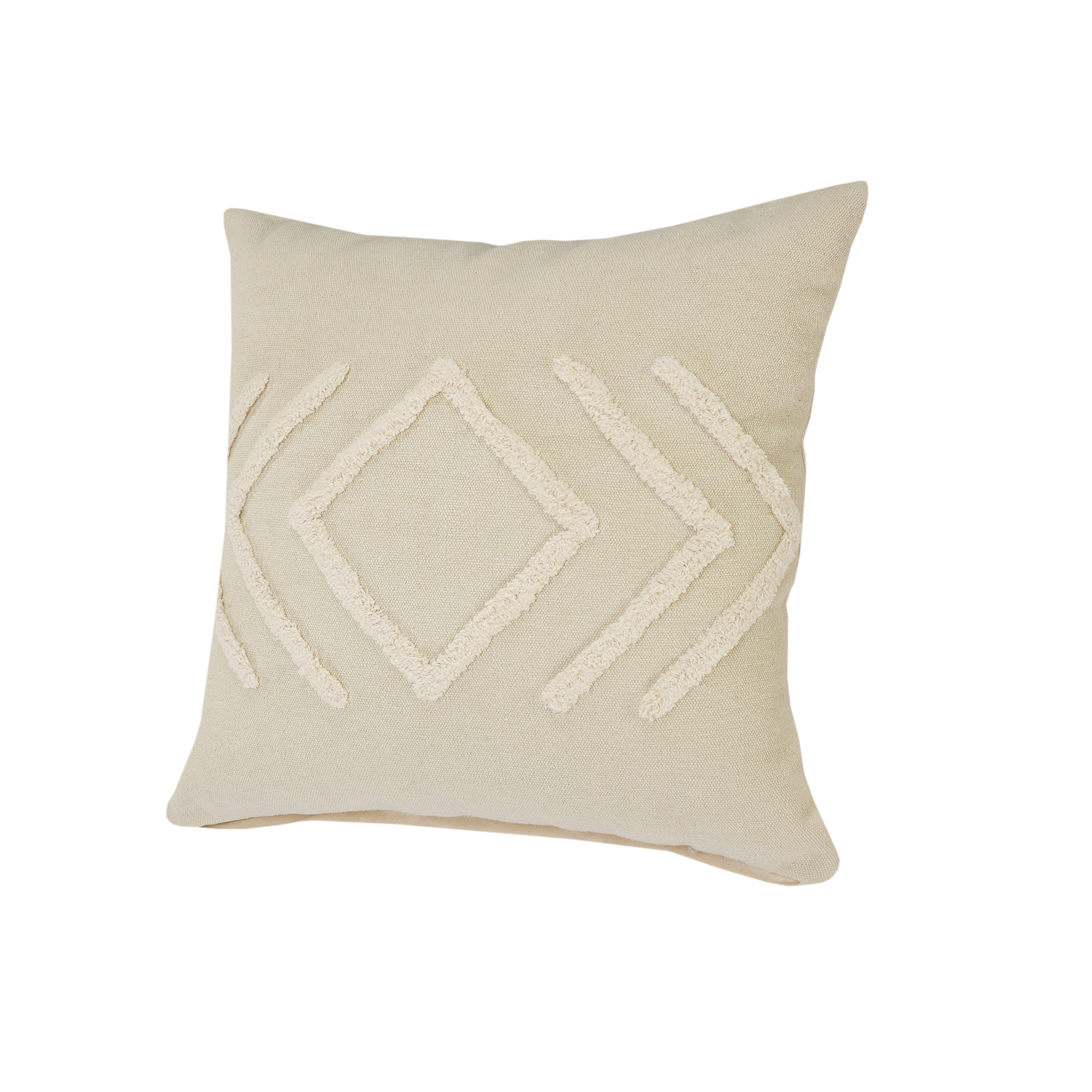Harlow Hill Soiree 20" x 20" Tribal Cotton Adult Decorative Feather Filled Pillow, Birch