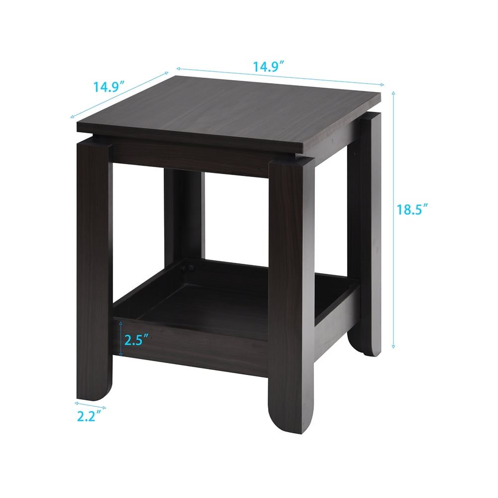 Private Jungle Black Side Table for Small Spaces, Nightstand Sofa Table for Living Room, Bedroom Private Jungle Black Side Table for Small Spaces, Nightstand Sofa Table for Living Room, Bedroom