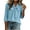 Blue, variant on Women's Tie Neck Blouse 3/4 Sleeve Bow Front Cotton Loose Shirt for Fall M
