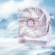thumbnail image 4 of Ventilador de escritorio USB con pantalla digital | Miniventilador de 3 velocidades y alta potencia para oficina y hogar | Ventilador portátil colgante con cabezal flexible | Blanco, rosa y verde, 4 of 6