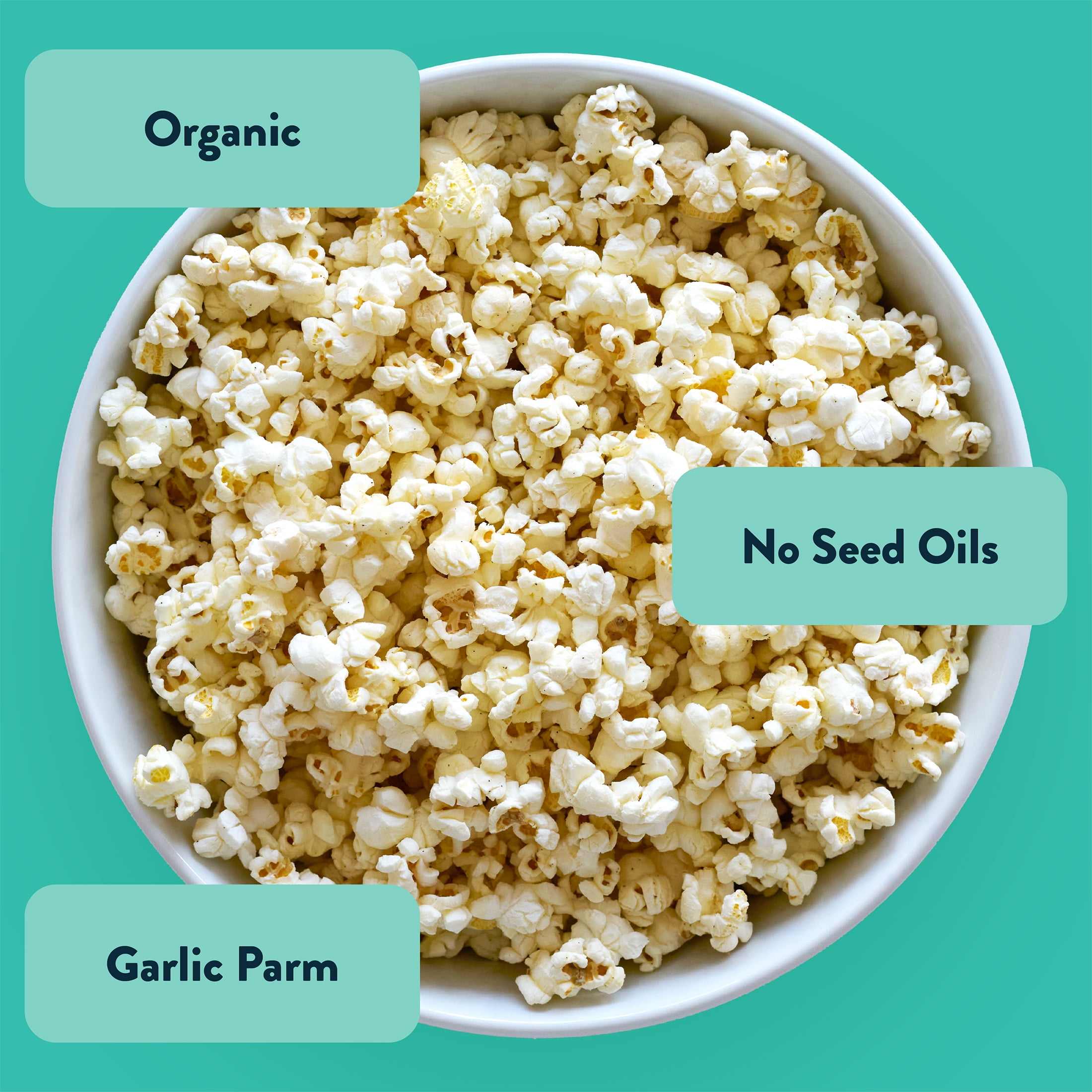 LesserEvil Garlic Parmesan Organic Popcorn, Non-GMO, Allergen-Free, 4.6 oz