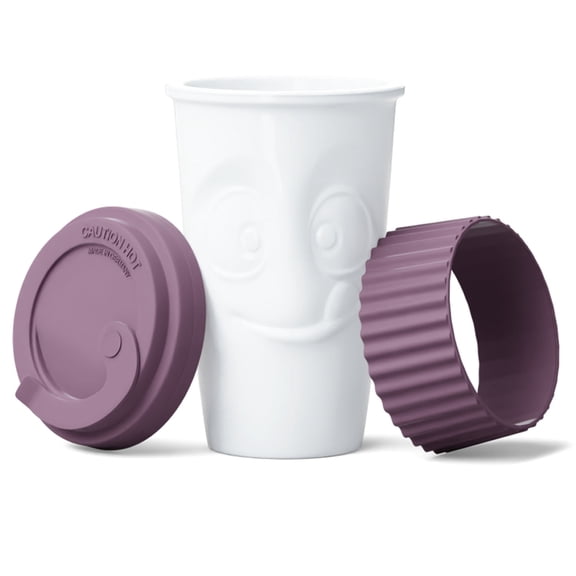 Mug To Go Tasty – Wineberry Color (No Handle, Protective Sleeve)