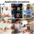 thumbnail image 5 of Hvxrjkn 2Pcs Waiter Aprons with 3 Pockets Waitress Waist Aprons Commercial Waiter Half Apron with Long Straps Reinforced Steams Working Apron for Women Men Restaurant Server, 5 of 7