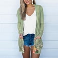 thumbnail image 2 of IROINNID Cardigan for Women Open Front Lightweight Printing Long Sleeve Casual Outerwear Blouse Cardigan Outerwear with Pocket,Green A, 2 of 5