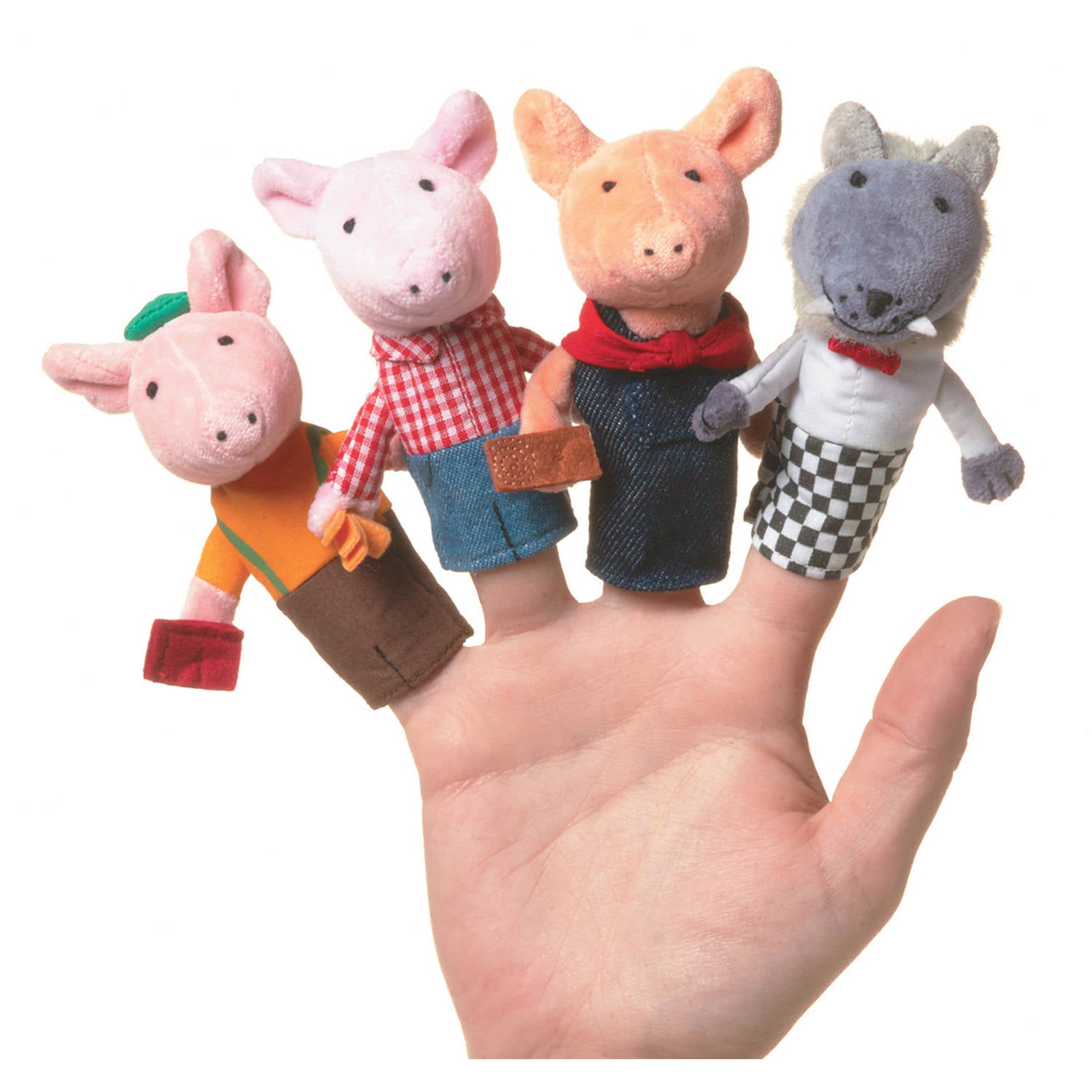 Hand Puppets Story Three Pigs 8 Pcs in Storage Bag for sale online 