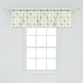 thumbnail image 2 of Ambesonne Hawaii Window Valance, Cartoon Style Aloha Word with Exotic Leaf in Pastel Tones, Curtain Valance for Kitchen Bedroom Decor with Rod Pocket, 54" X 18", Mustard Baby Blue, 2 of 2