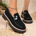 thumbnail image 3 of Womens Summer Shoes Color-Block Slip-On Cushioned Loafers with Elevated Sole, 3 of 7