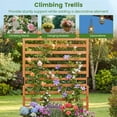 thumbnail image 6 of Fir Wood Raised Garden Bed with Trellis Orange Planter Box Drainage Liner for Climbing Plants, 6 of 10