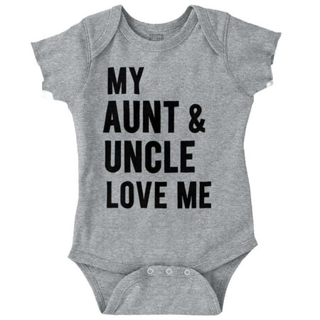 

Aunt Newborn Romper Bodysuit For Babies My And Uncle Love Me Cute Niece Nephew Shower Gift