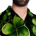 thumbnail image 5 of Saint Patrick's Day Men's Short Sleeve Hawaiian Beach Poplin Shirt Casual Printed Button Down Summer Unisex Shirt, 5 of 6