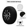thumbnail image 4 of XMXY Green Leaf Graffiti Spare Tire Cover, Universal Waterproof Cover for Jeep RV Tire Wheel Protection, 16 inch, 4 of 8