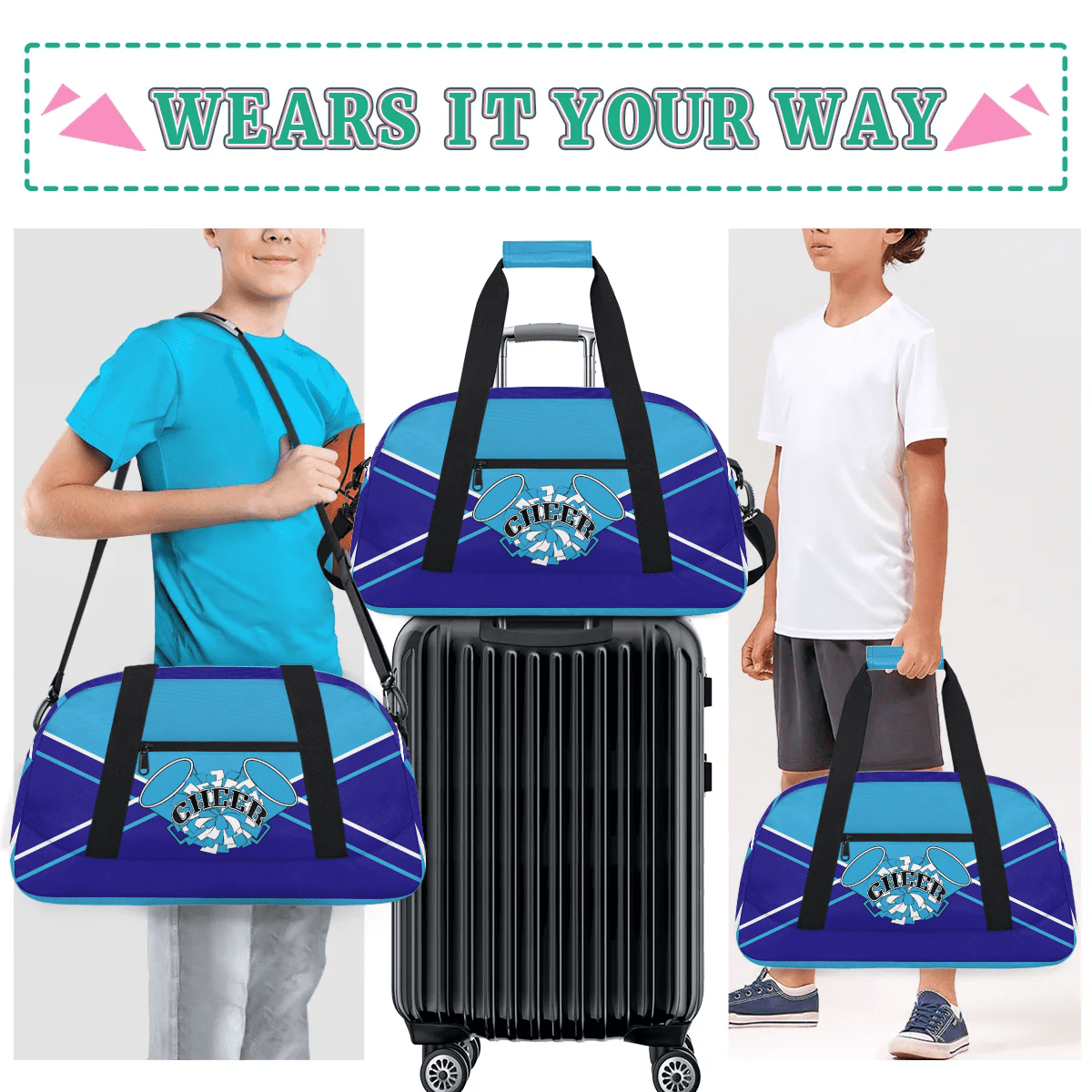 Qzjjjmy Cheer Bag Dance Bag for Girl Cheerleader Bag Sport Duffel Bag