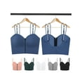 thumbnail image 3 of BadPiggies 4-Pack Comfy Cami Bra for Women Wirefree Crop Top Yoga Bralette Longline Padded Lounge Bras, 3 of 10