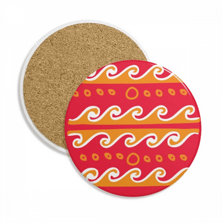 

Fire Wave Mexico Totems Ancient Civilization Coaster Cup Mug Tabletop Protection Absorbent Stone