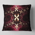 thumbnail image 2 of Designart Yellow Red Fractal Flower Pattern - Abstract Throw Pillow - 16x16, 2 of 5