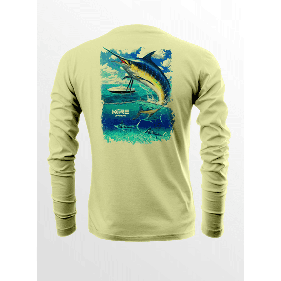 KORE Offshore Mens Long Sleeve UPF50  Dri-All-Day Sunblock Fishing Shirt - POSTER