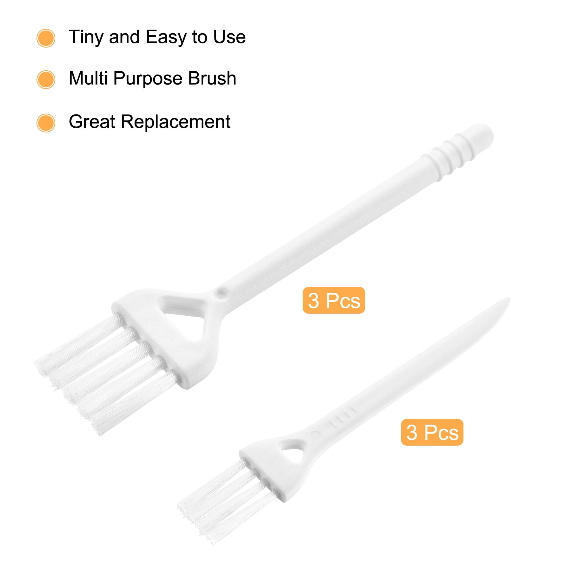 Unique Bargains Nylon Bristle Cleaning Brushes for Keyboard and Window Track, White 6 Pcs
