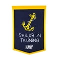 thumbnail image 1 of US Navy Sailor In Training Embroidered Wool 12x18 Lil Fan Banner Flag, 1 of 1