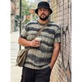 thumbnail image 4 of DARING DIVA Men's Big Tall Tie-Dye Crew Neck Short Sleeve T-Shirts 2XL Gray, 4 of 7